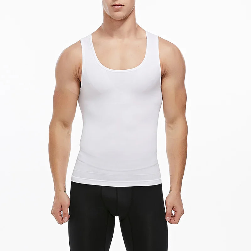 Compression Tank Top – Abdomen Slimming Body Shaper for Gynecomastia Support