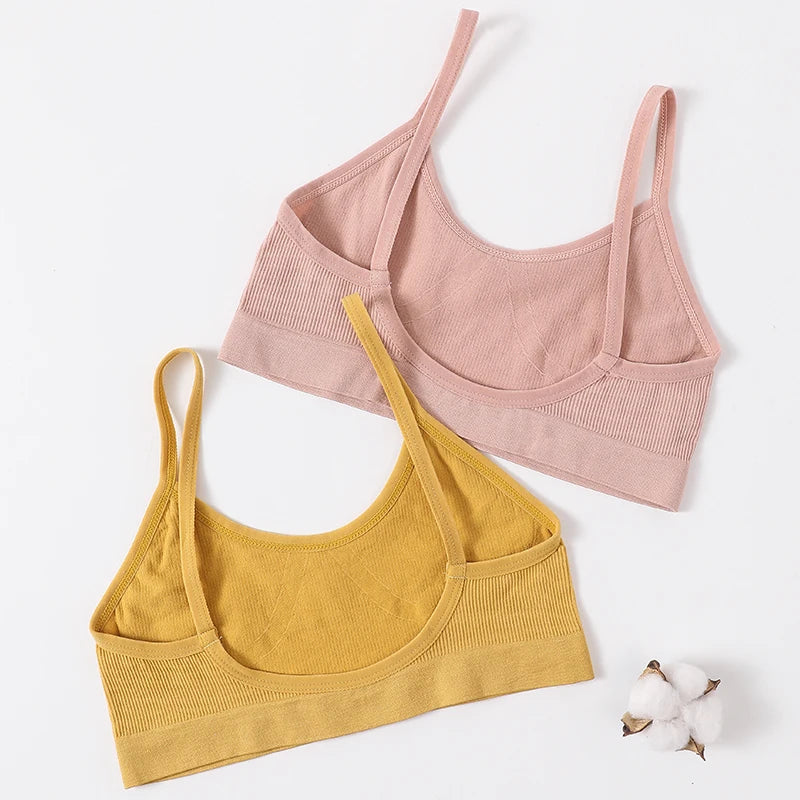 Seamless Push Up Bra – Soft Low Back Crop Top for Everyday Comfort