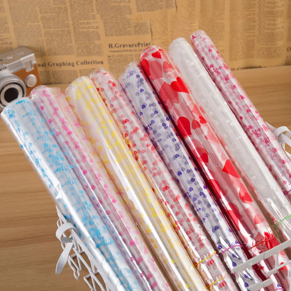 Transparent OPP Plastic Bags – Heart Print Gift Packaging for Party Favors
