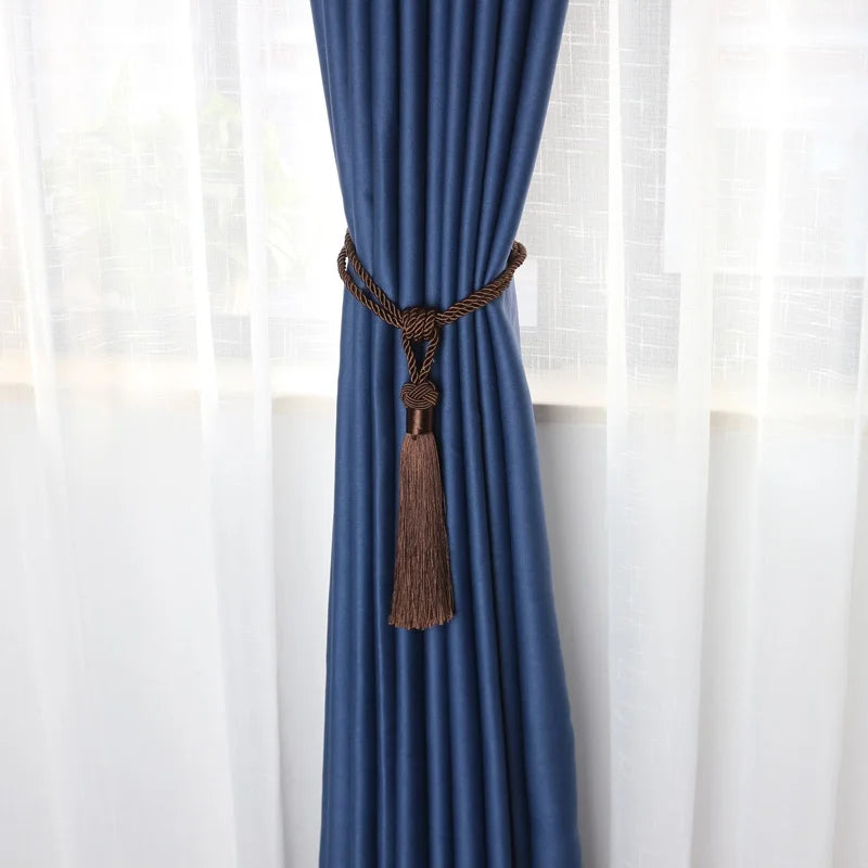 Handmade Tassel Curtain Tieback – Decorative Drapery Holdback for Home Decor