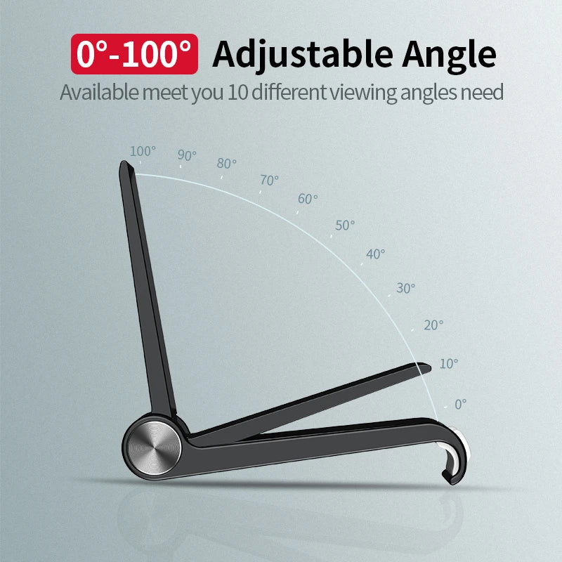 Adjustable Desk Phone Stand – Portable Aluminum Holder for Smartphones