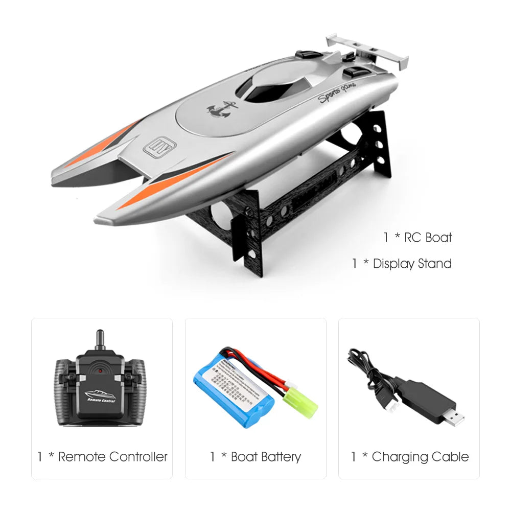 High Speed RC Racing Boat – 2.4G Dual Motor Watercraft for Kids