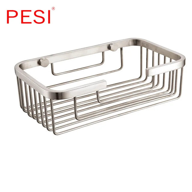 Stainless Steel Corner Shower Caddy – Rustproof Wall Mount for Bathroom Storage