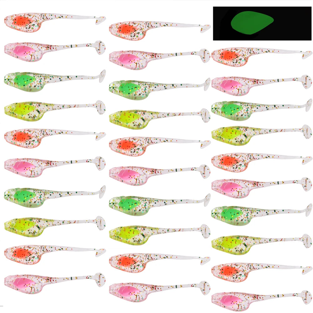 Luminous Silicone Fishing Lures – 5cm Floating Swimbaits for Trout Fishing