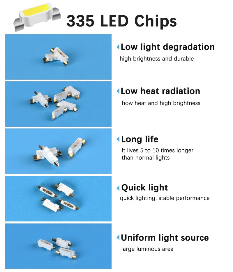 LED Motorcycle Turn Signals – 335SMD Built-in Relay Indicators for Bikes