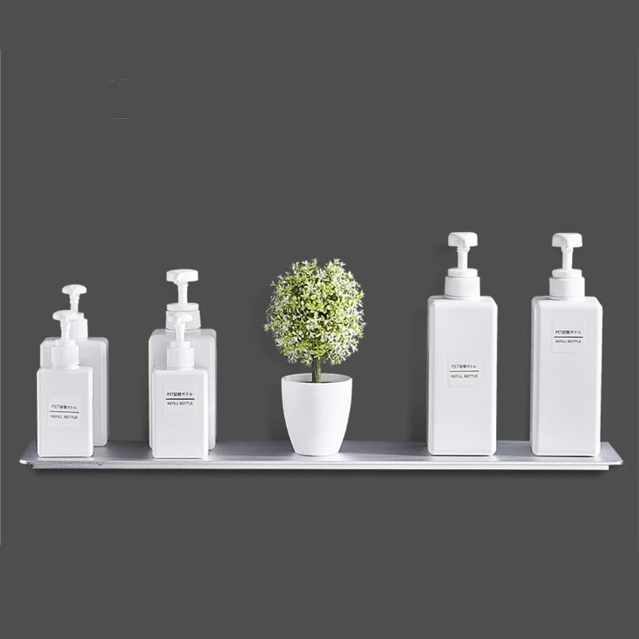 Aluminum Wall Storage Shelf – Bathroom Mirror Organizer for Shower Room
