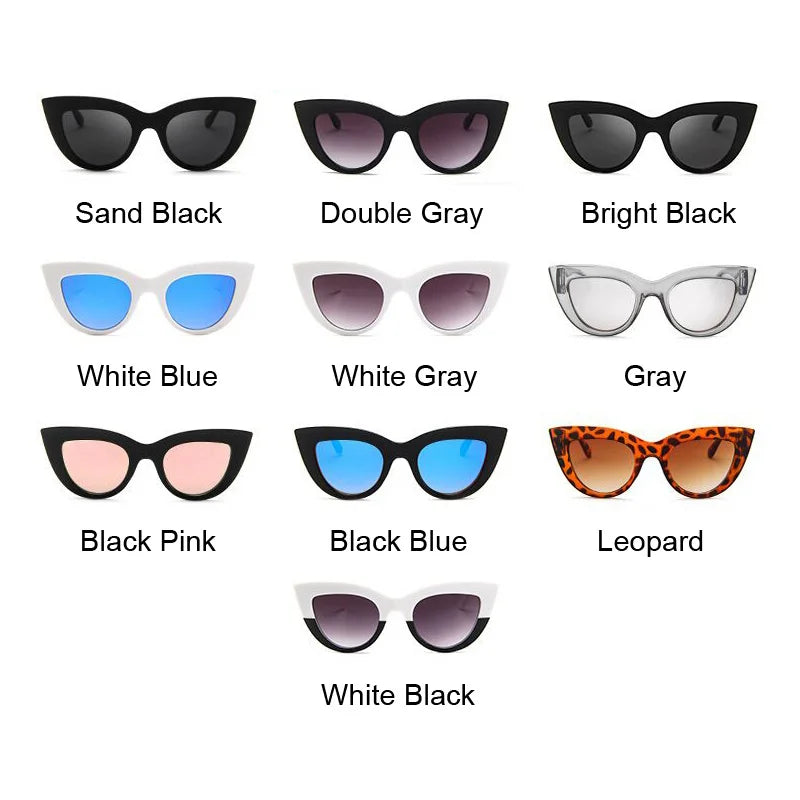 Retro Cat Eye Sunglasses – Oversized Plastic Frames for Women Fashion