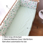 Cotton Star Crib Bumper – Thickened Protective Bedding for Newborn Infants