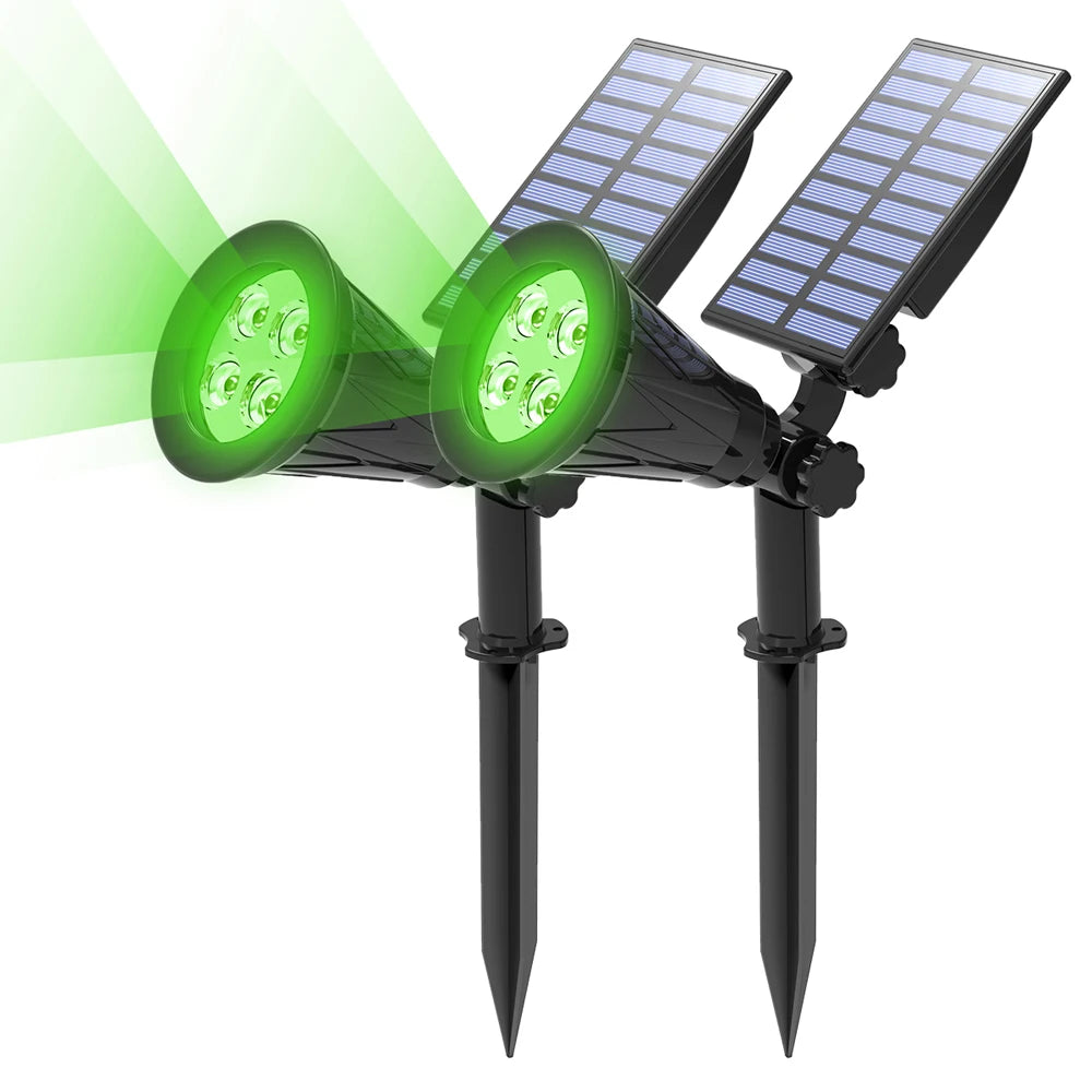 Green LED Solar Spotlight – Waterproof Outdoor Garden Light for Landscape