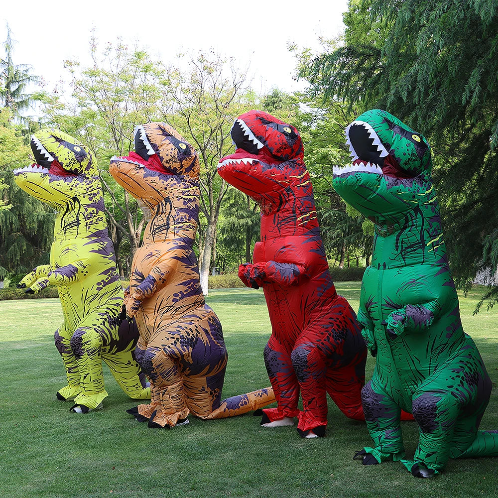 Inflatable T-Rex Costume – Dinosaur Mascot Suit for Kids and Adults