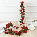 Artificial Rose Rattan Vine – 250CM Floral Garland for Wedding Home Decor