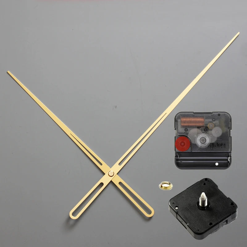 High Torque Wall Clock Mechanism – DIY Repair Kit with Gold and Black Hands