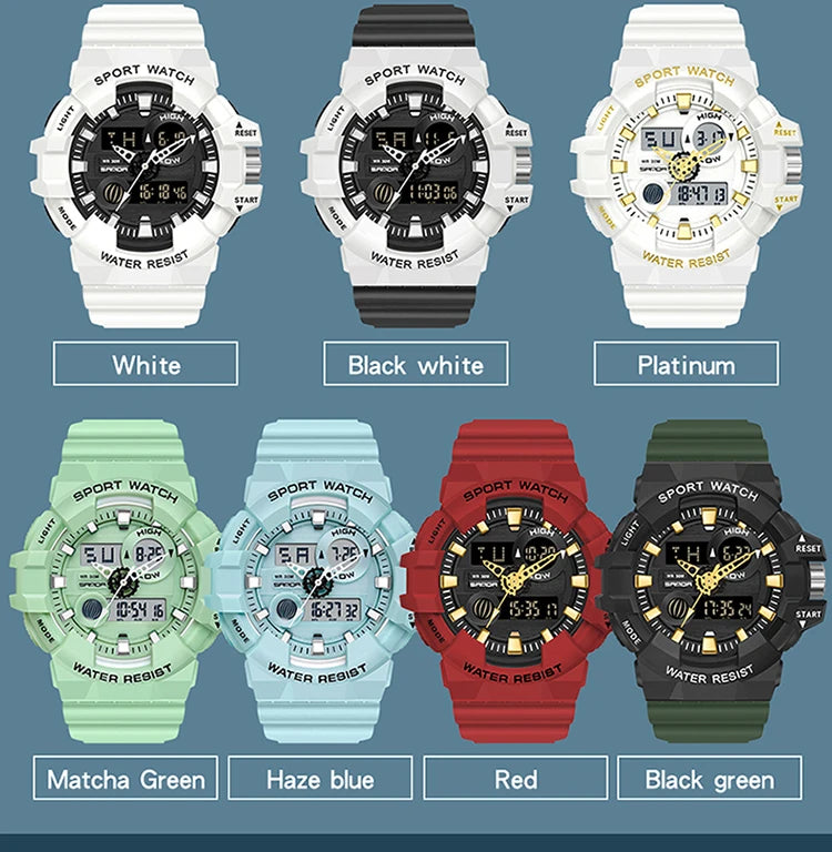 Digital Sports Watch – Waterproof LED Military Timepiece for Outdoor Men