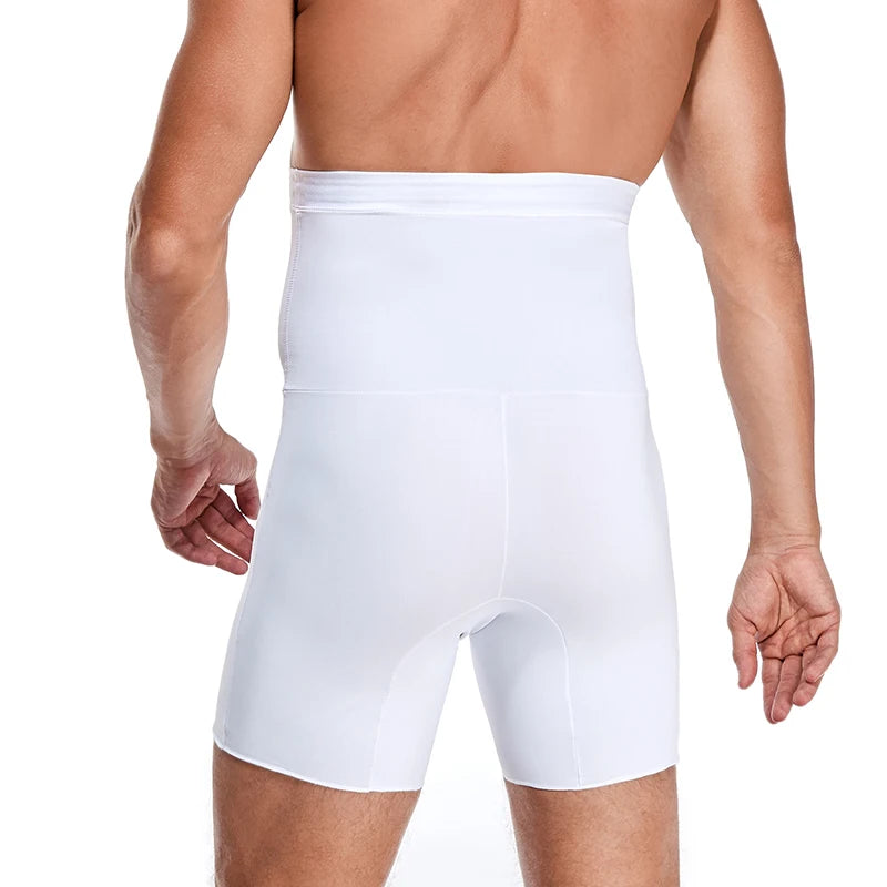 High Waist Compression Shorts – Tummy Control Body Shaper for Men