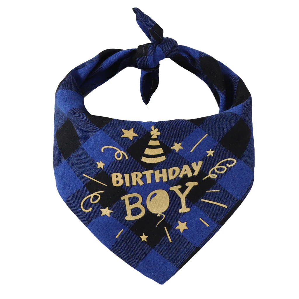 Cotton Triangle Pet Bandana – Adjustable Scarf Collar for Dogs and Cats