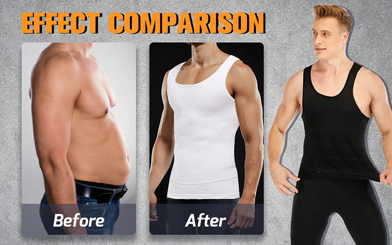 Compression Tank Top – Abdomen Slimming Body Shaper for Gynecomastia Support