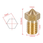 3D Printer Nozzle – Brass M6 Thread for 1.75mm and 3mm Filament
