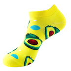Avocado Cotton Boat Socks – Funny Fruit Pattern for Men and Women