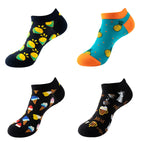 Avocado Cotton Boat Socks – Funny Fruit Pattern for Men and Women