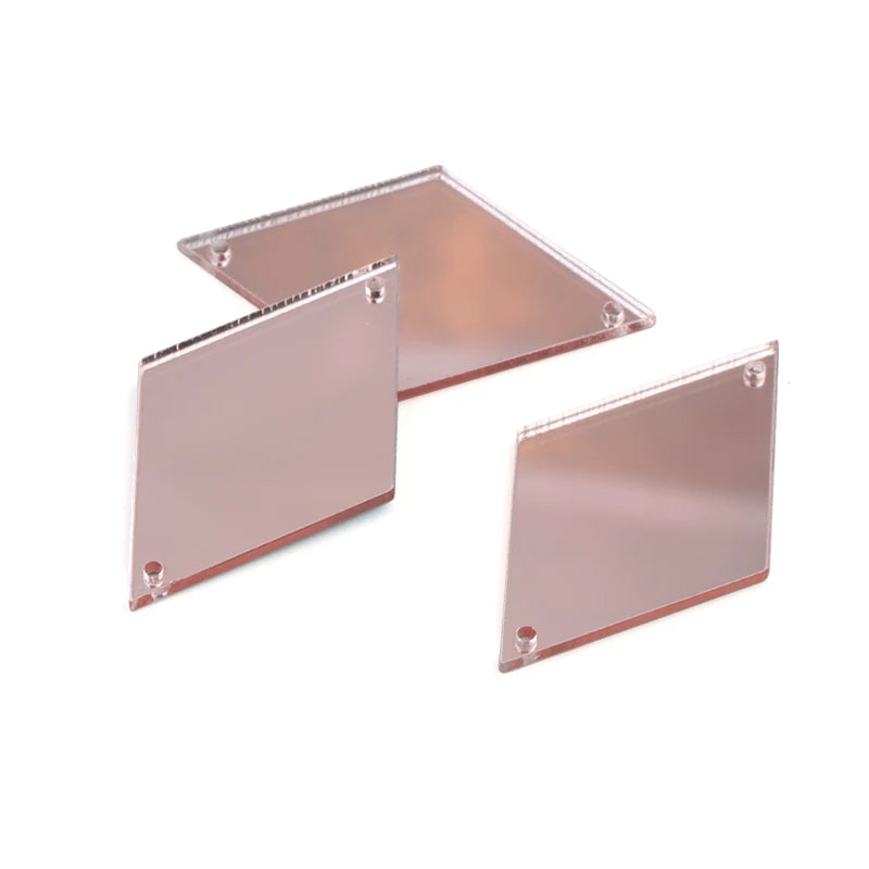 Rhombus Acrylic Mirror Sew On Rhinestones – Decorative Gems for Sewing Craft