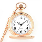 Vintage Roman Numeral Pocket Watch – 37cm Steel Fob Chain for Men and Women