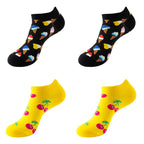 Avocado Cotton Boat Socks – Funny Fruit Pattern for Men and Women