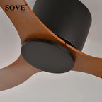 Modern DC Motor Ceiling Fan – Low Profile Minimalist for Home Decor