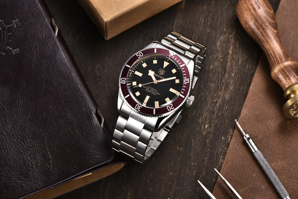 Automatic Mechanical Wristwatch – Stainless Steel for Business Men