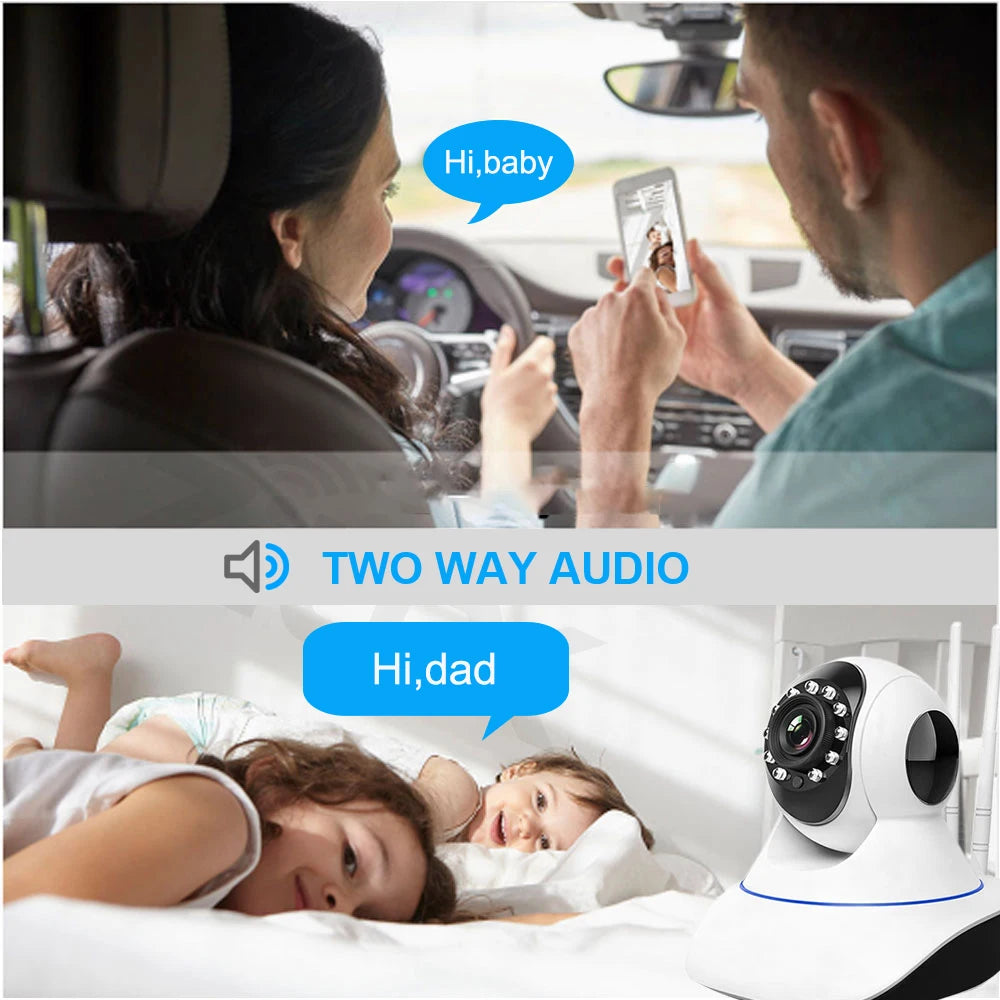 Wireless Pan Tilt Security Camera – 1080P WiFi Monitor for Home Indoor Safety
