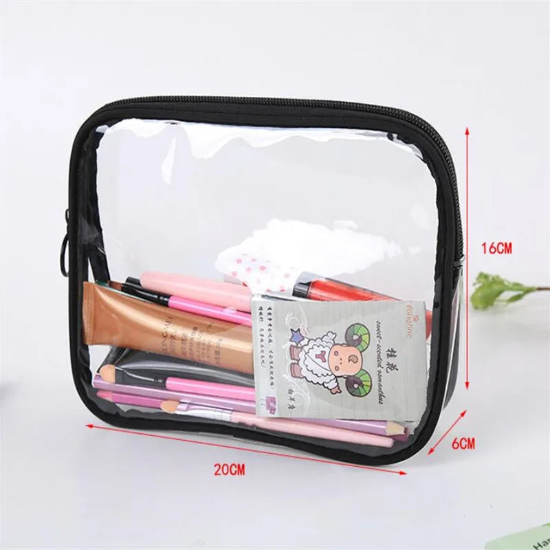 Transparent PVC Cosmetic Bag – Waterproof Makeup Organizer for Travel Toiletries