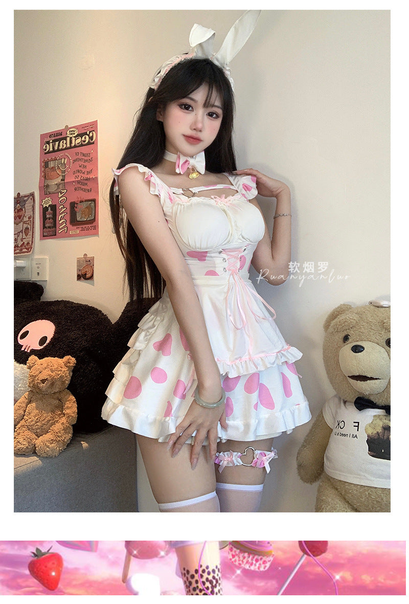 Maid Bunnygirl Cosplay Lingerie – Kawaii Roleplay Costume for Anime Parties