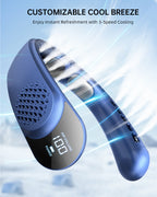 Portable Neck Fan – Rechargeable Turbine Design for Outdoor Summer Cooling