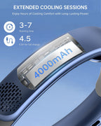 Portable Neck Fan – Rechargeable Turbine Design for Outdoor Summer Cooling