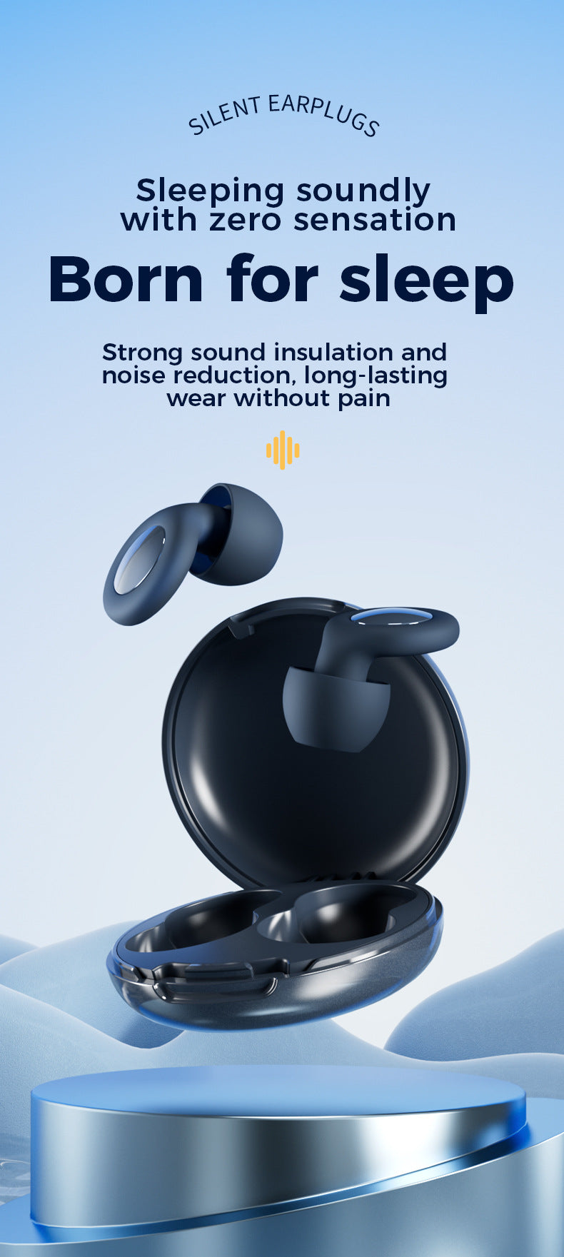 Silicone Ear Plugs – Noise Canceling Reusable Protection for Sleeping Travel