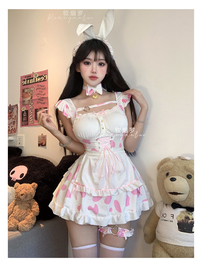 Maid Bunnygirl Cosplay Lingerie – Kawaii Roleplay Costume for Anime Parties