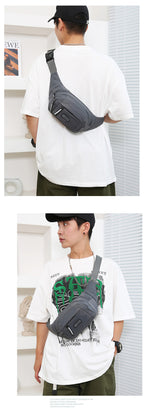 Ultra Thin Canvas Waistpack – Lightweight Men's Belt Bag for Travel Outdoor