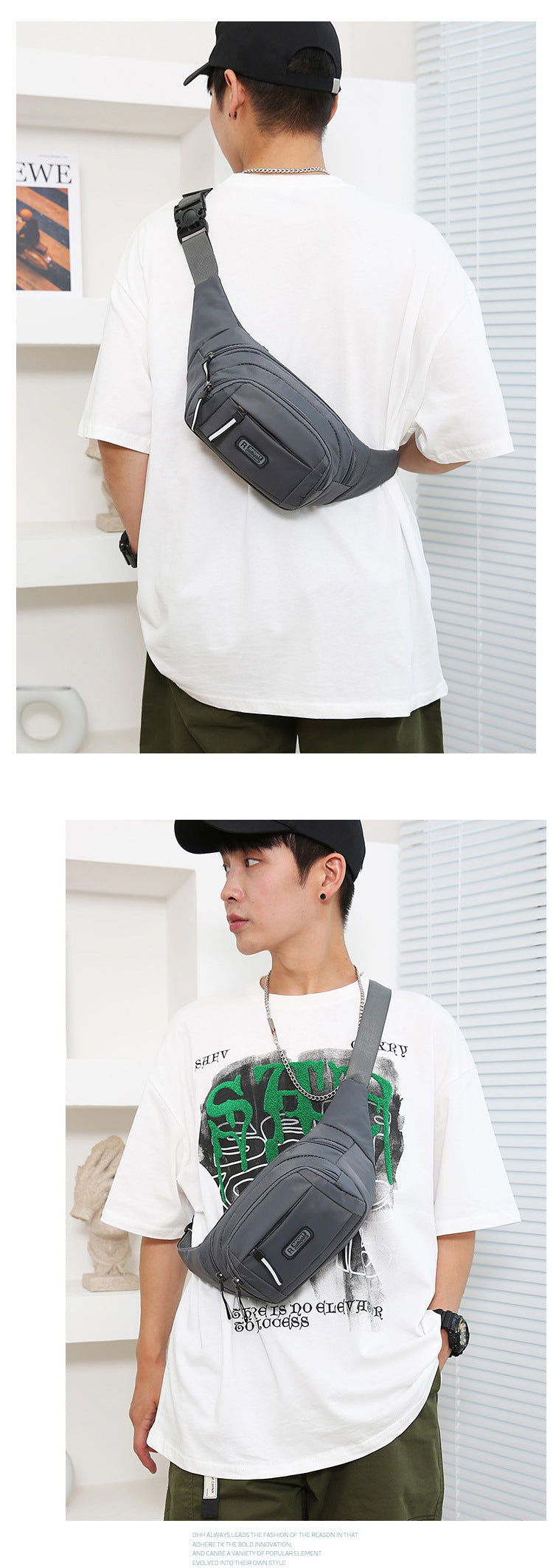 Ultra Thin Canvas Waistpack – Lightweight Men's Belt Bag for Travel Outdoor