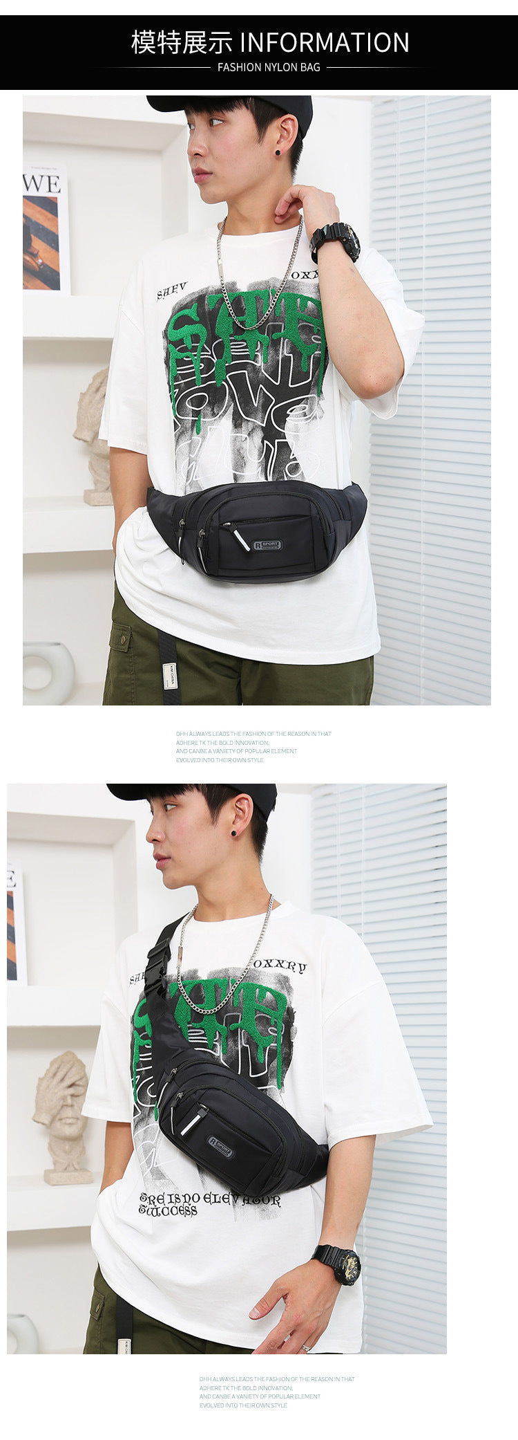 Ultra Thin Canvas Waistpack – Lightweight Men's Belt Bag for Travel Outdoor