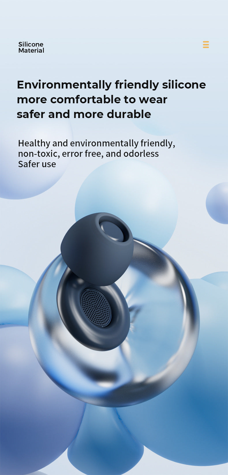 Silicone Ear Plugs – Noise Canceling Reusable Protection for Sleeping Travel
