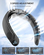 Portable Neck Fan – Rechargeable Turbine Design for Outdoor Summer Cooling