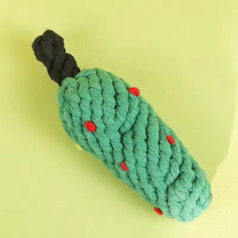 Cotton Rope Bone Toy – Interactive Christmas Teeth Cleaning for Dogs