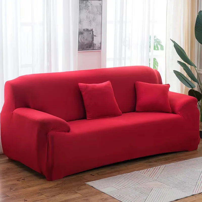 Stretch Milk Silk Sofa Cover – Fitted Couch Slipcover for Living Room Furniture