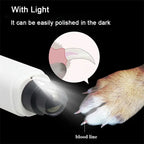 Electric Pet Nail Grinder – USB Rechargeable LED Grooming Tool for Cats and Dogs