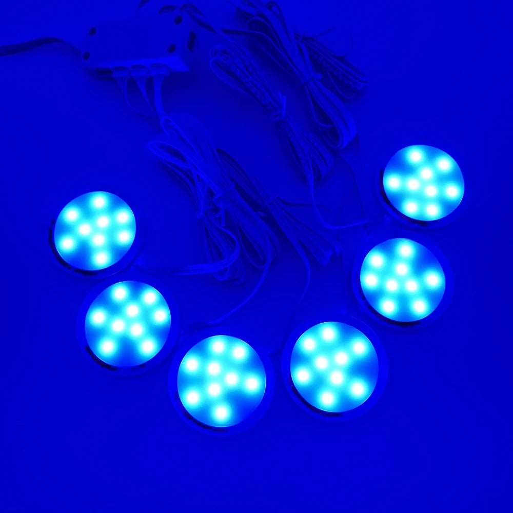 WiFi RGB LED Puck Lights – Dimmable Under Cabinet Lighting for Kitchen Decor