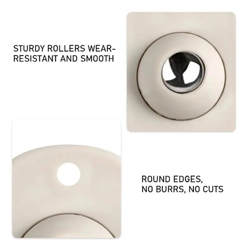 Mini Stainless Steel Swivel Wheels – 360 Degree Adhesive Casters for Furniture