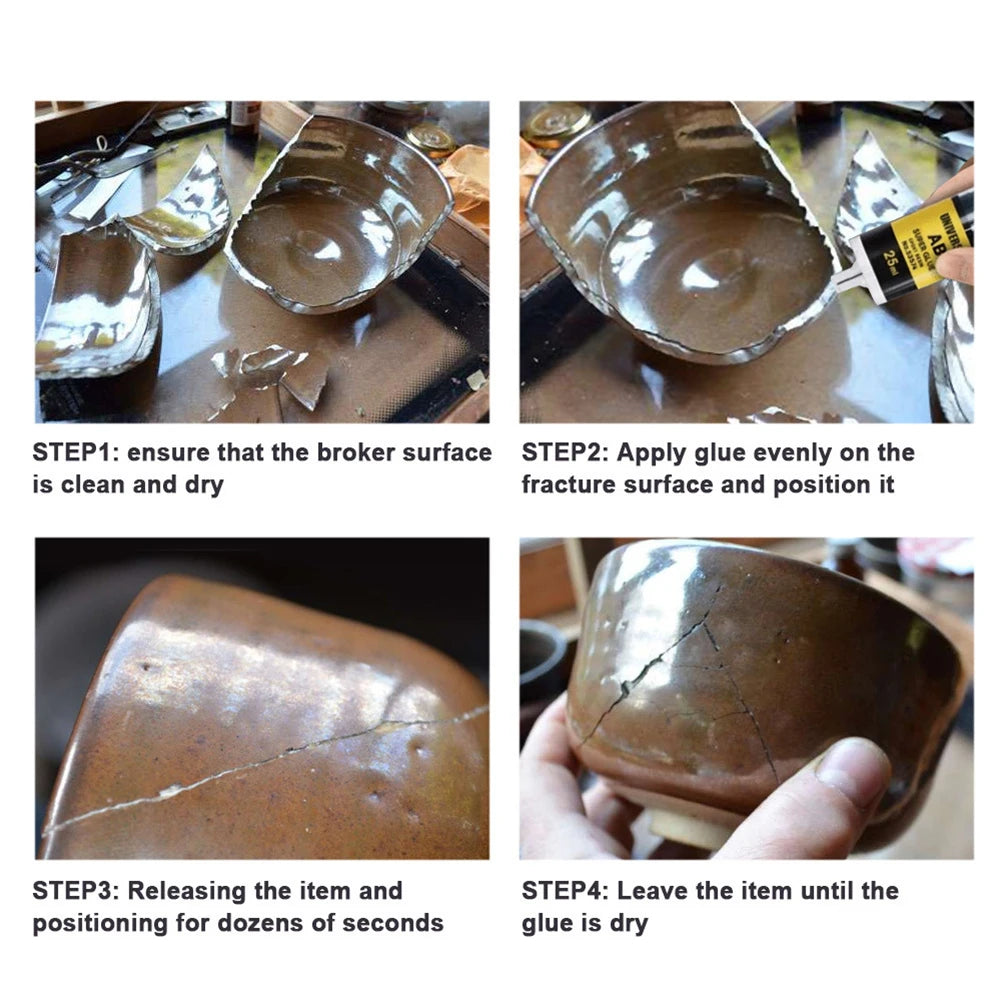 Epoxy Resin AB Glue – Waterproof Fast Setting Adhesive for Wood Metal Repair