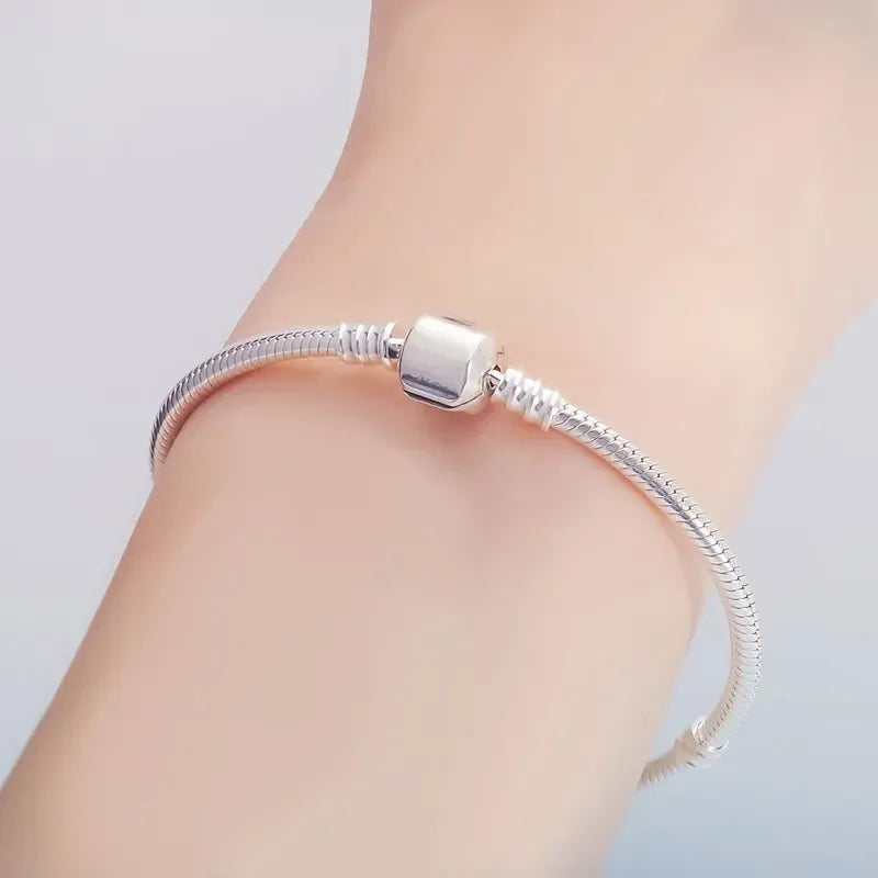 925 Sterling Silver Snake Chain Bracelet – Handmade Jewelry for Women