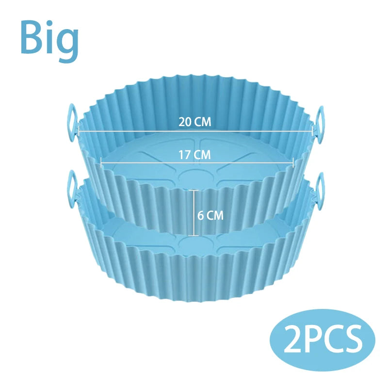 Reusable Silicone Air Fryer Basket – Non-Stick Baking Tray for Cooking