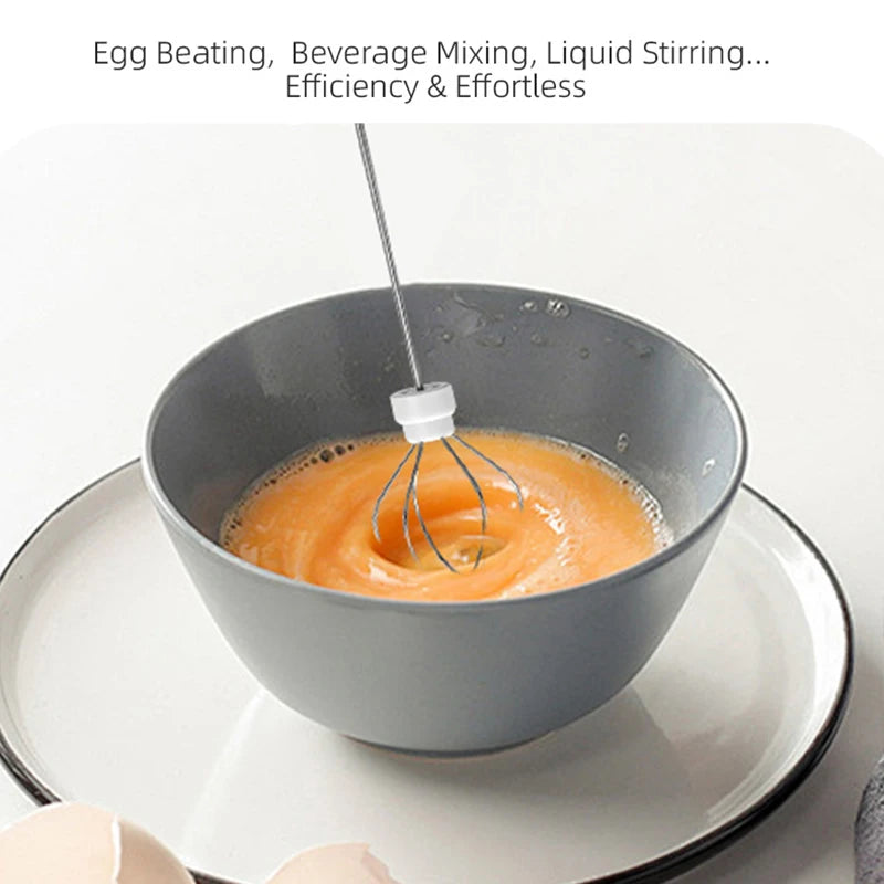 Electric Milk Frother – Wireless Handheld Foam Maker for Coffee and Baking