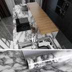 Self-Adhesive Marble Wallpaper – PVC Waterproof Film for Kitchen Renovation
